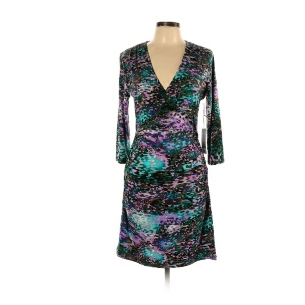 NWT Jennifer Lopez Women Purple Casual Dress L
